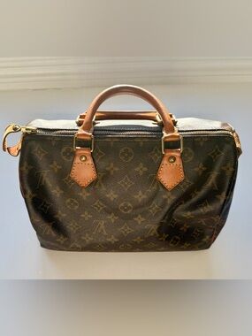 Louis Vuitton Speedy 30 Monogram Canvas Handbag - Brown/Tan